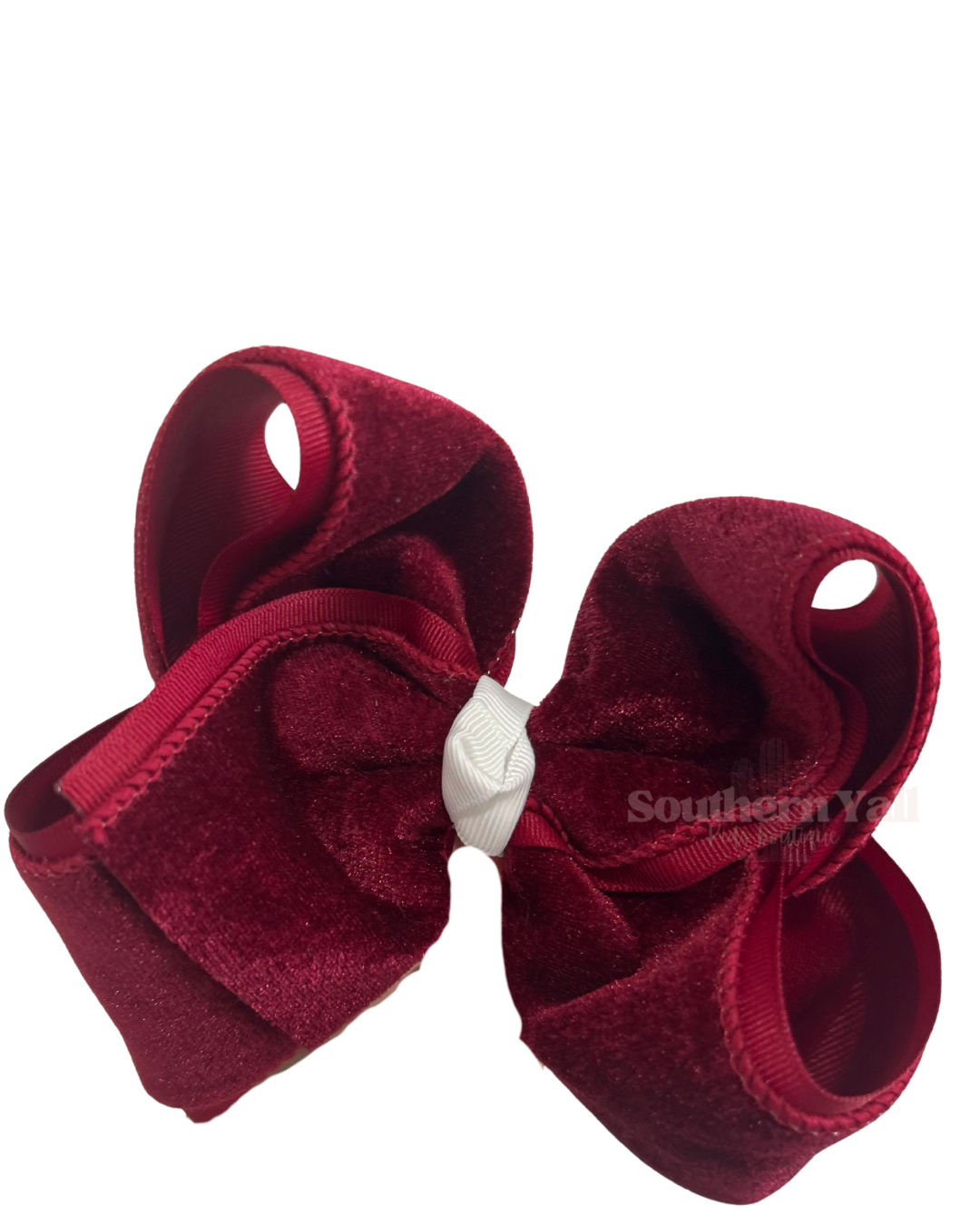 Velvet Deep Red Bow