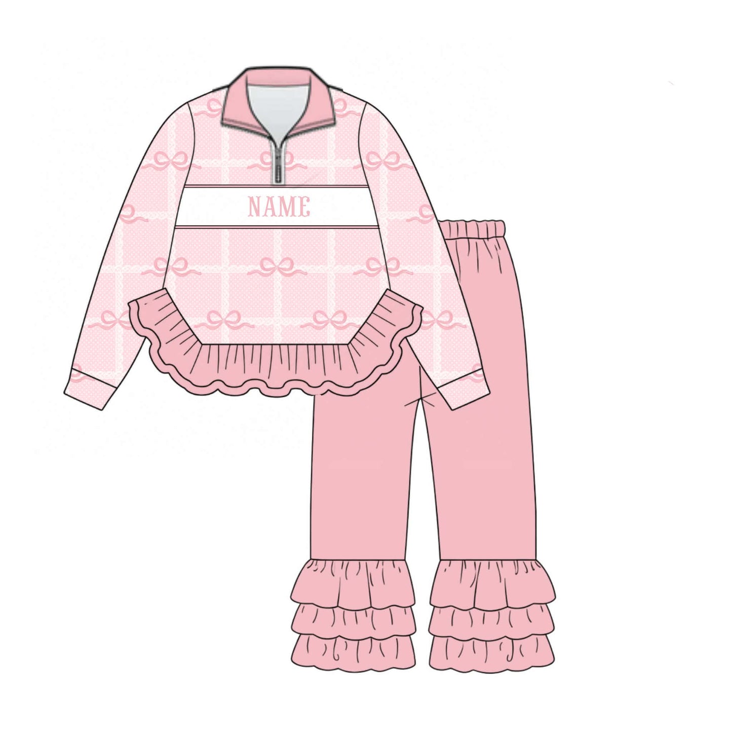 Princess Bows Half- Zip: ETA Nov