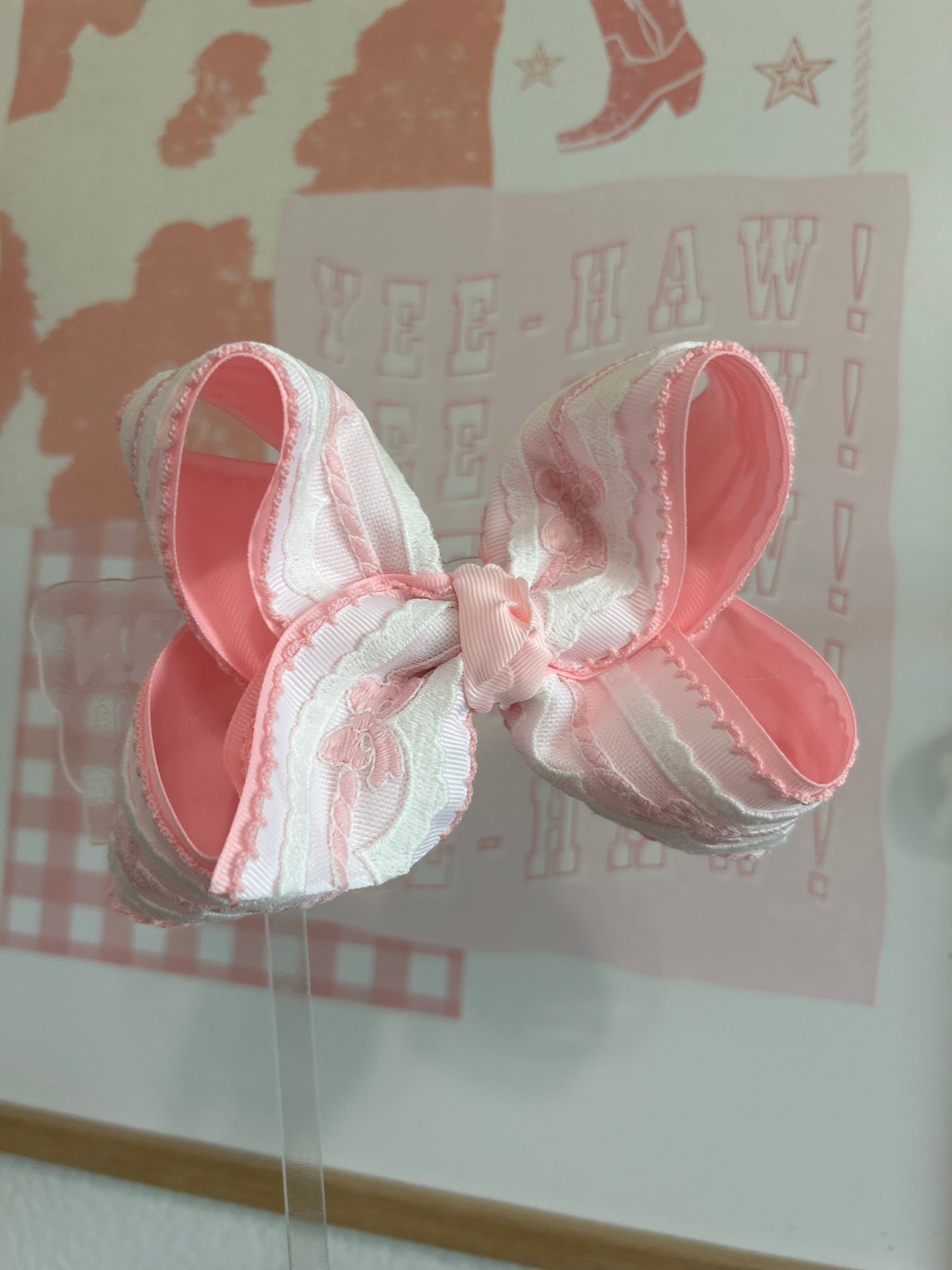 Light Pink Fancy Bow 5”