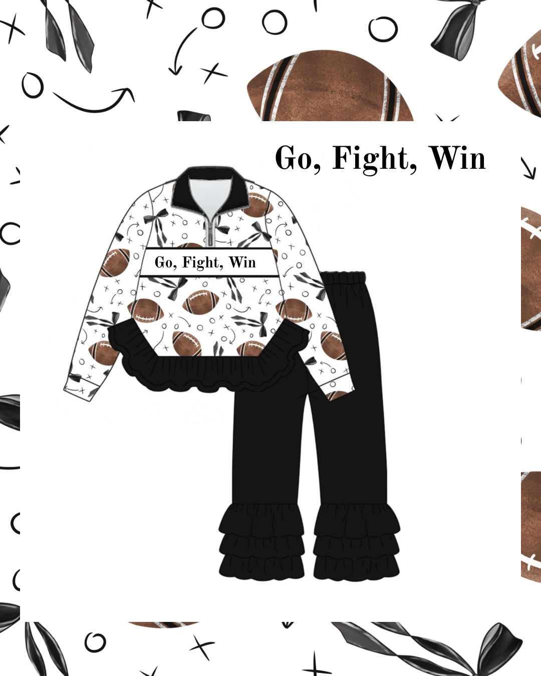 Football Girl Halfzip- ETA Nov