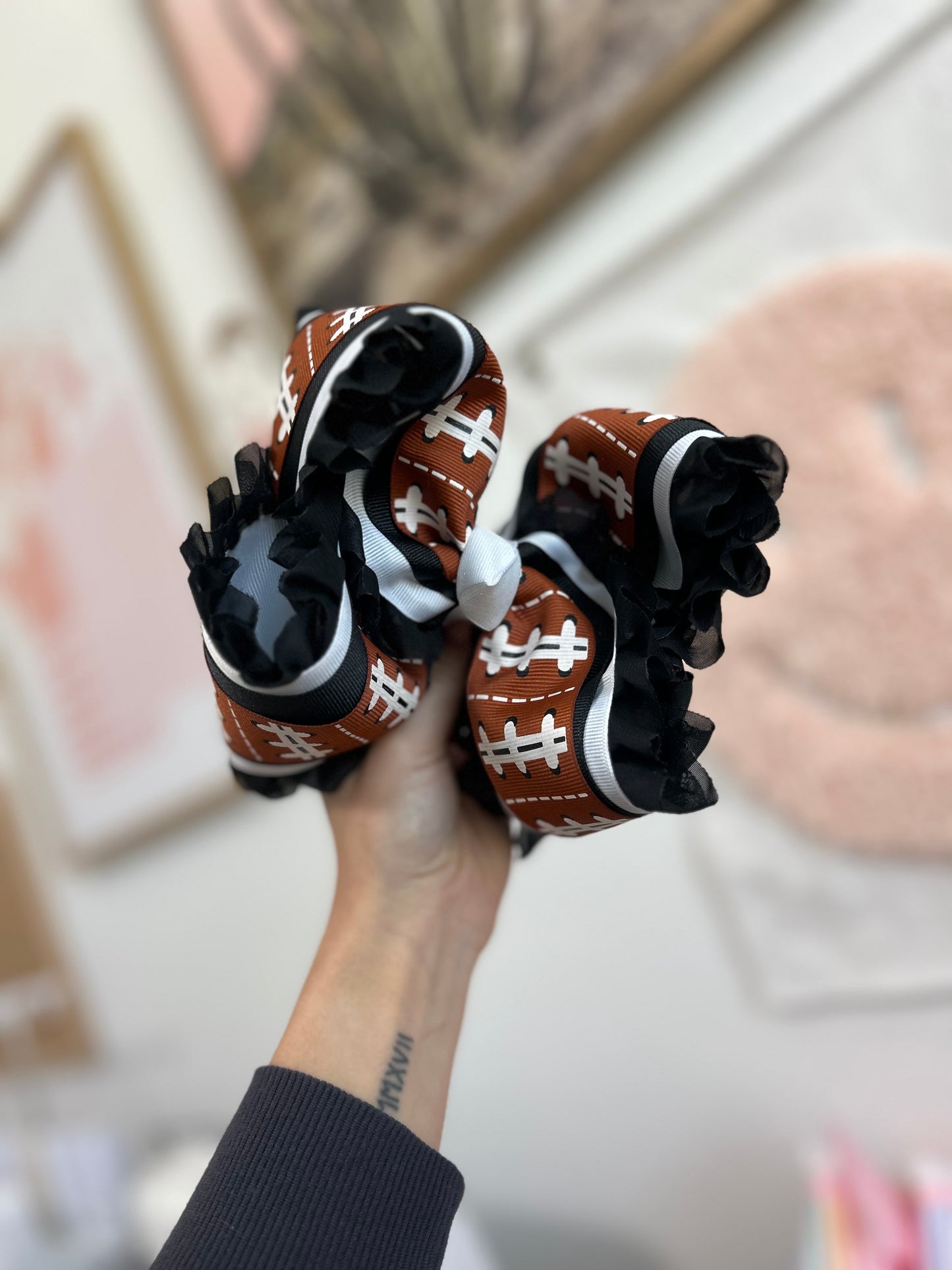 Custom sassy Football bows -