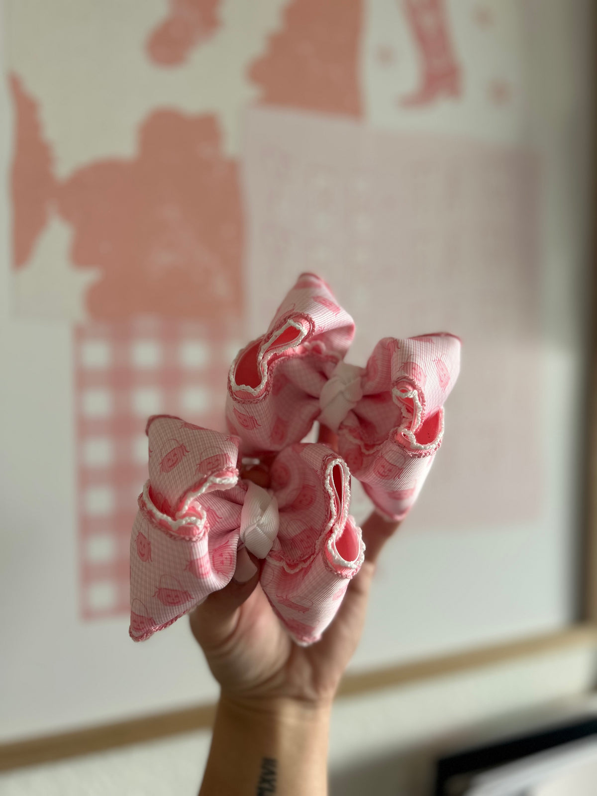 Pink Pumpkin Buckets Bow