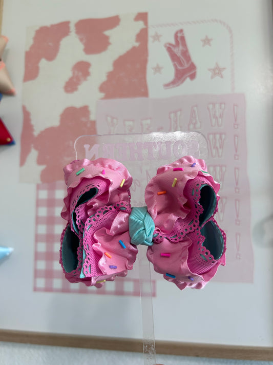 Pink & Teal Birthday Bow