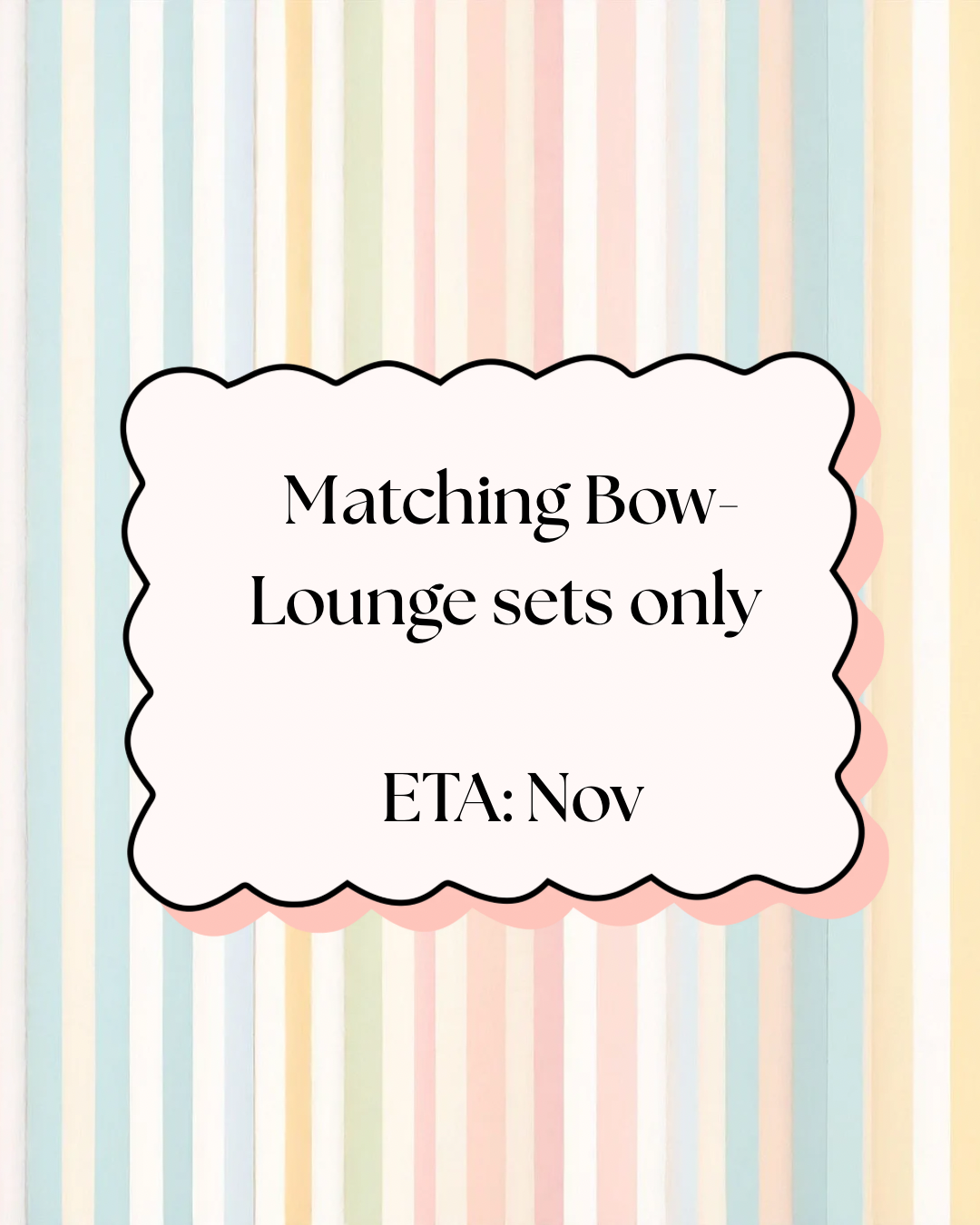 Lounge Set Bow matches-FREE for first 5 for Lounge sets only