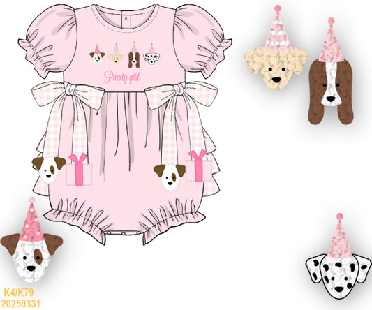 Pawty Girl Puff Sleeve Bubble RTS