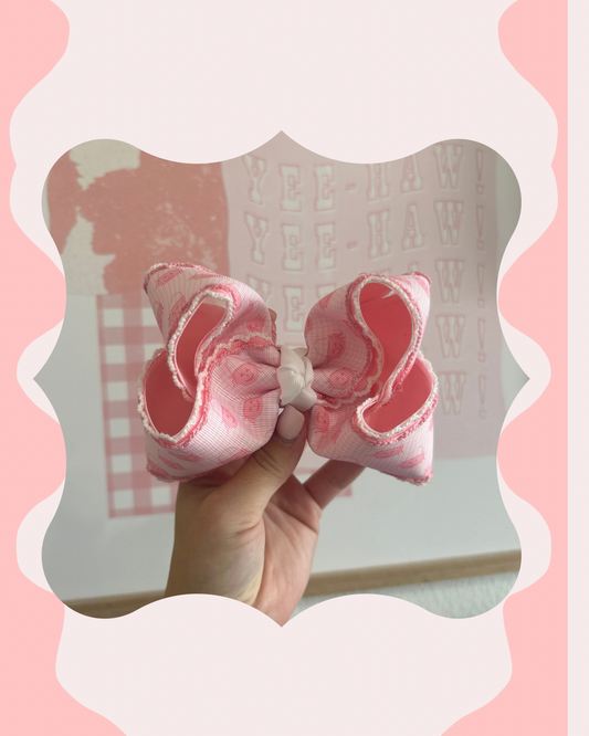 Pink Pumpkin Buckets Bow