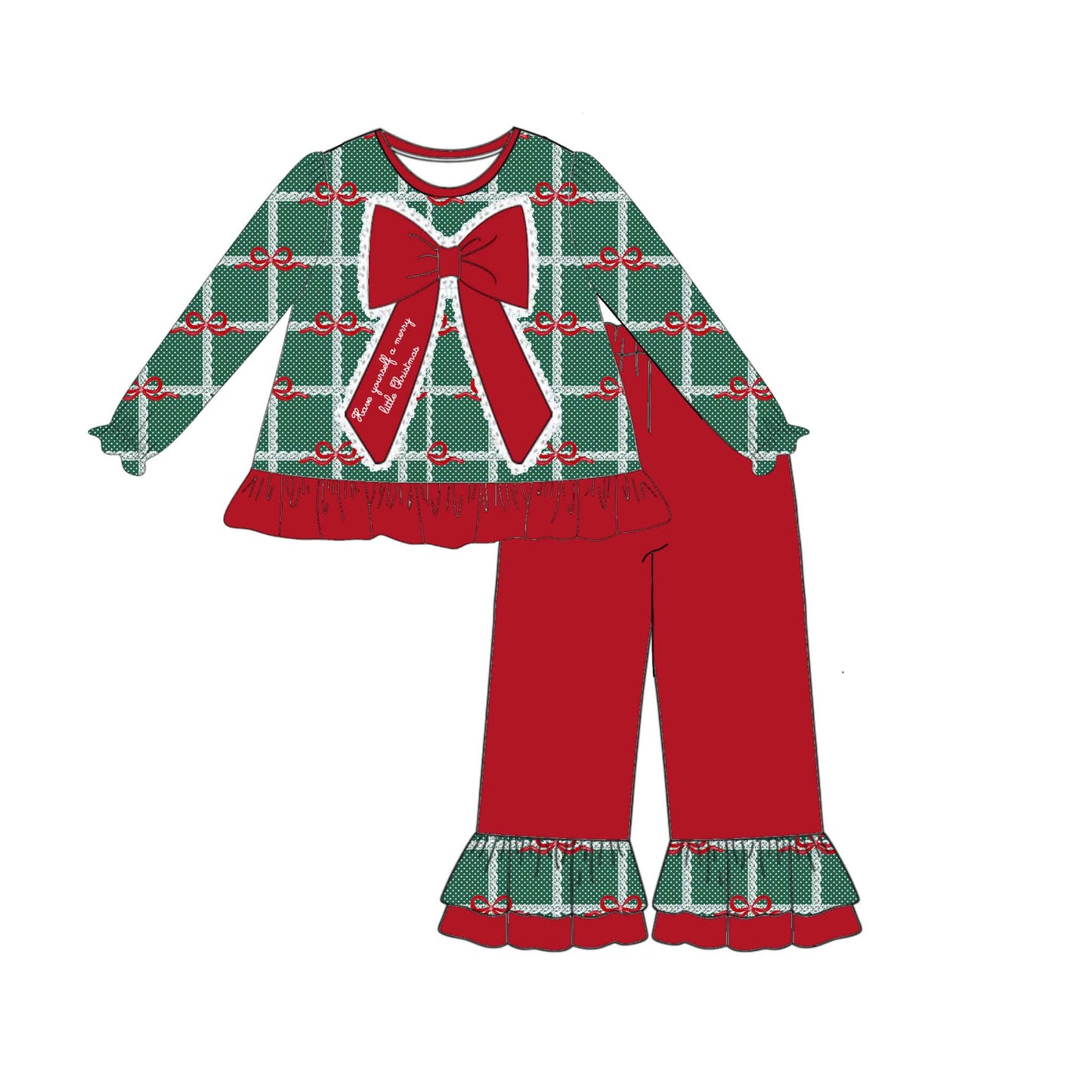 Merry Little Christmas Set- 3D Bow
