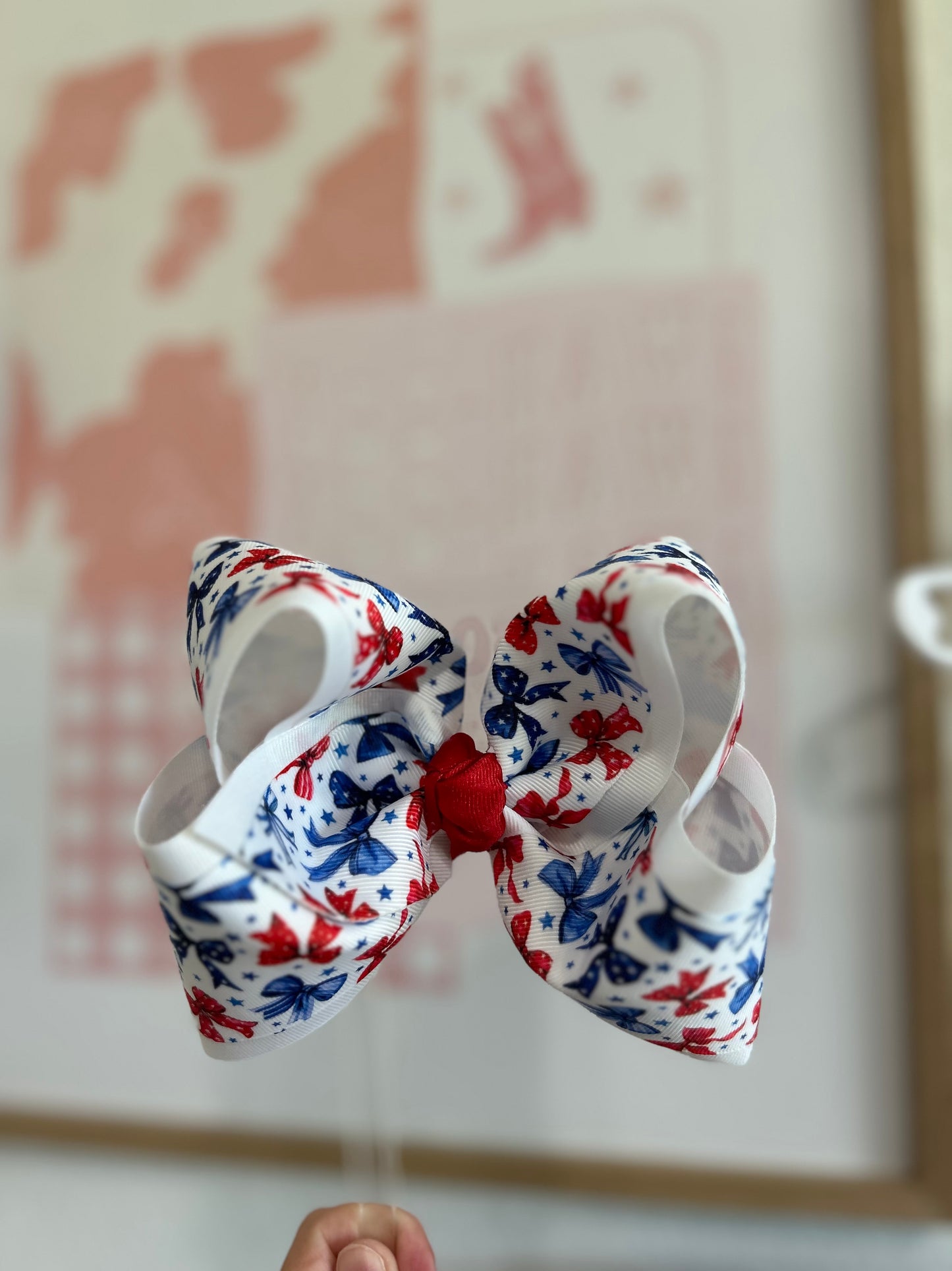 Basic RW&B Bows Bow 6”