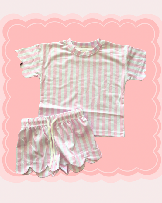 Scalloped Stripe Set - RTS