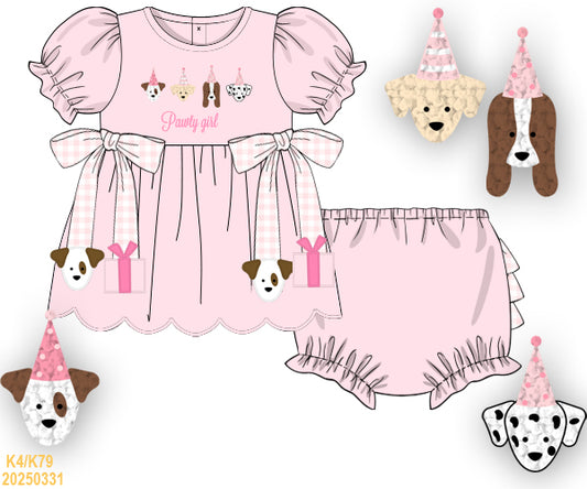 Pawty Girl Puff Sleeve Set RTS