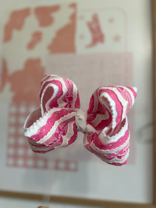 Fancy Pinks Bow Bows 6”