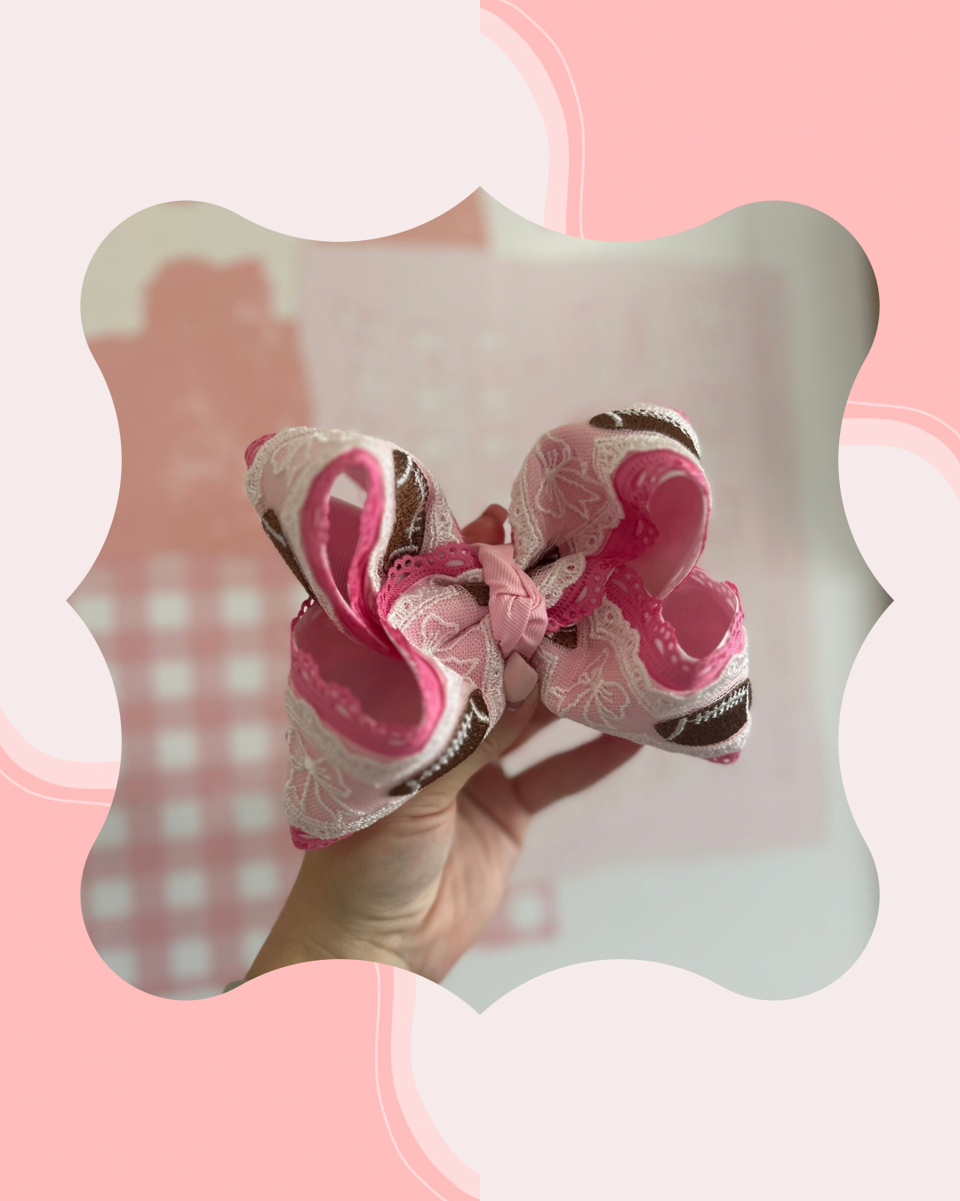 Pink Out Football Bow