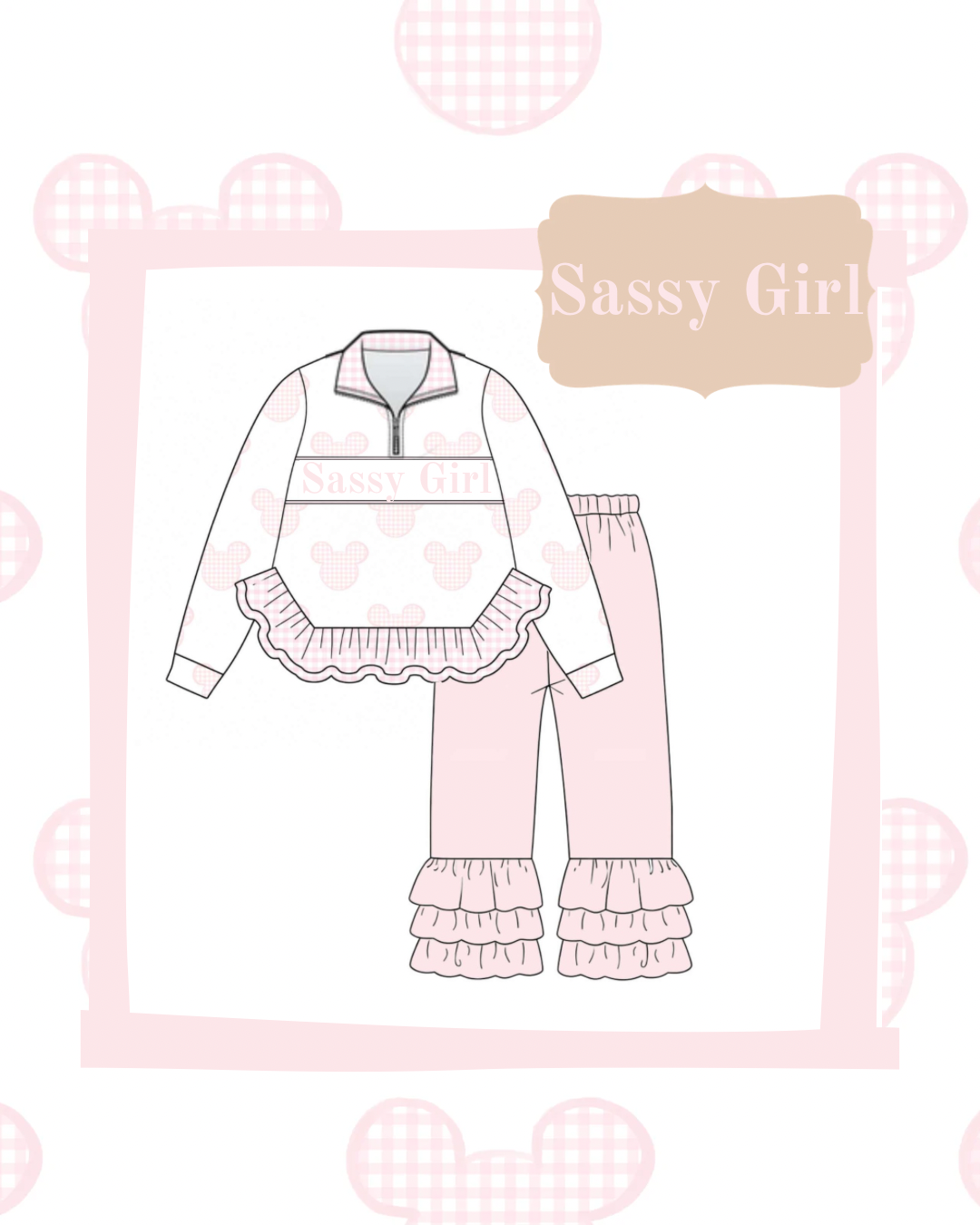 Sassy Girl half-Zip Set - ETA Nov