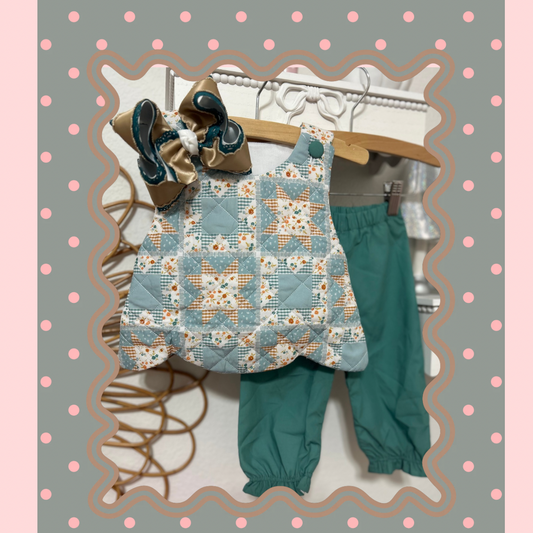 Quilted pants Set-